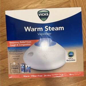 Vicks Warm Steam Vaporizer Vicks Warm, Steam Vaporizer New In Box Sealed 2025